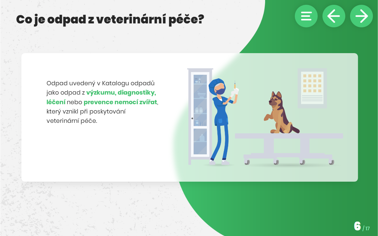 Nakládání s odpady –⁠ veterinární péče